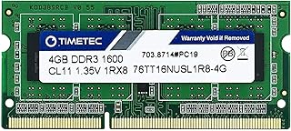 Time tech ram ddr3l 4 go / ddr3 1600 mhz pc3l-12800 / pc3-12800