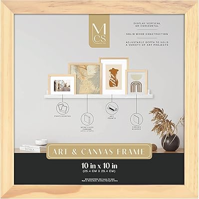 Cadre photo en bois mcs gallery pour toile tableaux d'art photos et plus