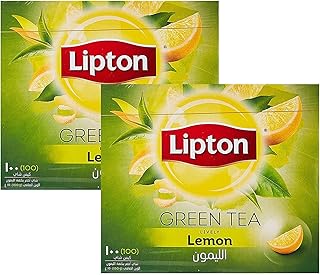 Sachet de thé lipton thé vert citron (2 x 100 sachets)