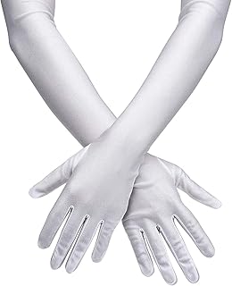 Gants d'opéra des années 1920 longs gants classiques en satin longueur coude 22"