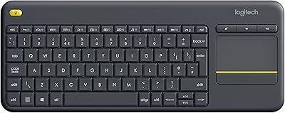 Clavier tactile sans fil logitech k400 plus avec contrôle multimédia facile et pavé