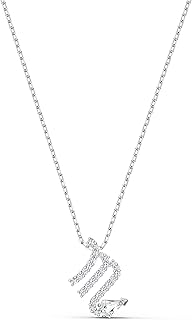 Collier en cristal symboles du zodiaque swarovski pour femme, finition en métal mélangé