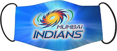Masque en coton lavable réutilisable vista ipl team mumbai indians 20x13cm