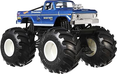 Voiture bigfoot hot wheels monster trucks à l'échelle 1:24 [exclusivité amazon]