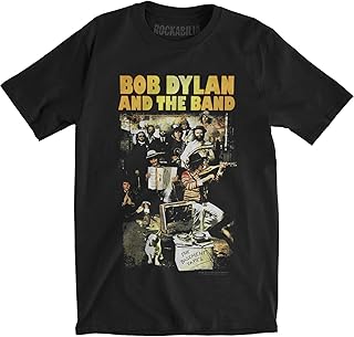 T-shirt coupe slim bob dylan downstairs stripes pour hommes, noir