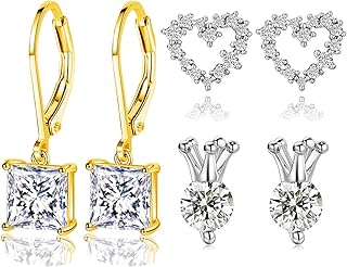 Ensemble de boucles d'oreilles plaquées or 18 carats pour femmes, boucles d'oreilles pendantes