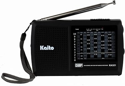 Radio am/fm à bande courte 10 bandes kaito de poche avec dsp