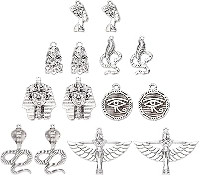 Sunny chloe 1 boîte de 16 pièces 8 styles de breloques égyptiennes