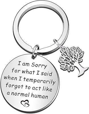 Cadeaux de fierté qmvmv : cadeaux désolés je suis désolé pour ce que j'ai dit lorsque j'ai temporairement oublié de faire comme un porte-clés humain normal pour la mère de la famille, désolé pour lui et ses amis, argent, taille unique. Révolutionnez votre façon d'acheter avec Diaytar