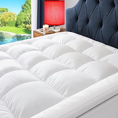 Sur-matelas deep sleep, doux et confortable, blanc, 500 g/m2