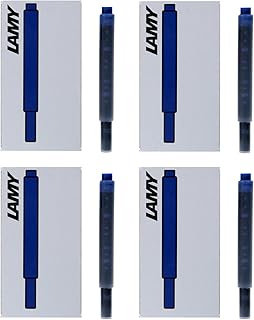 Cartouches d'encre lamy pour stylo plume, encre noire/bleue, paquet de 4 de 5