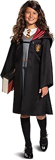 Déguisement classique harry potter hermione granger de disney pour filles, noir et rouge