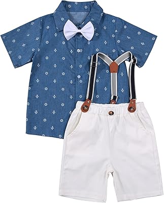 Un ensemble de vêtements d'été pour jeunes garçons composé d'un t-shirt à manches