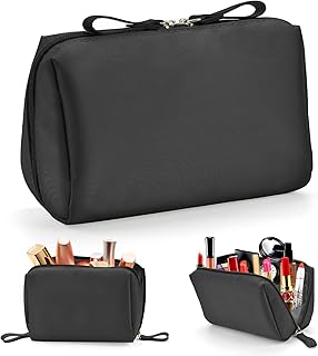 Trousse à cosmétiques en nylon, petite trousse de maquillage légère et imperméable, petite trousse de rangement pour cosmétiques, trousse de toilette de voyage, sac à main pour cosmétiques, noir. Votre centre commercial virtuel au Sénégal : Diaytar