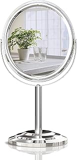 Miroir de maquillage de table benxio, miroir de maquillage grossissant double et 3x