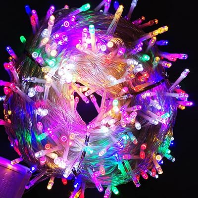 Guirlande lumineuse multicolore scintillante à piles, étanche, multicolore, pour intérieur et extérieur, patio