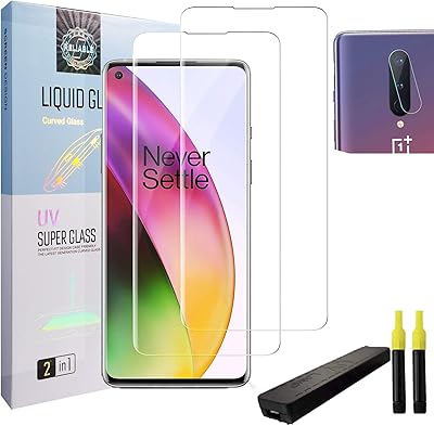 Compatible avec le protecteur d'écran uv oneplus 8 + d'objectif d'appareil