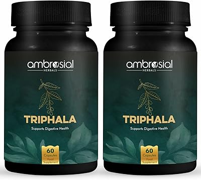Capsules ambroseal triphala | mélange de 3 herbes naturelles amla, haritaki et plus