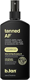 B.tan spray sec de bronzage en profondeur | huile de bronzage intensificateur tanned af - obtenez un bronzage plus rapide et plus foncé grâce à des actifs accélérateurs de bronzage, rempli d'huiles ultra hydratantes pour garder la peau hydratée, 236 ml. Commandez en toute confiance sur Diaytar, votre marketplace de confiance