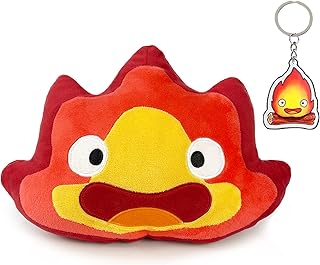 Oreiller en peluche amishify calcifer avec motif démon de feu taille