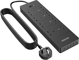 Rallonge 3m multiprise nt on power 3250w parasurtenseur 1700j avec 8