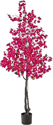 Arbre de bougainvilliers artificiel de 6 pieds