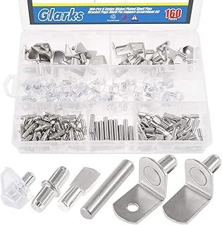 Jeu de broches d'étagère glarex 6 styles 160 pièces chevilles de support