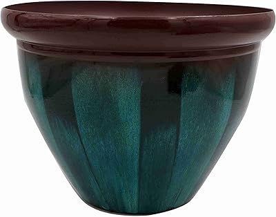 Pot en céramique artificielle - vert, 40 cm