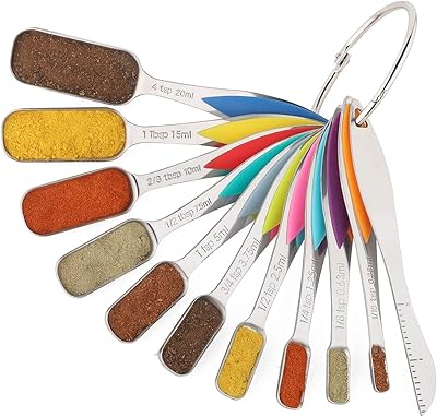 Ensemble de cuillères à mesurer, cuillère à soupe de cuisson, cuillères à mesurer
