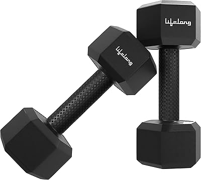 Ensemble d'haltères hexagonaux en pvc à vie (2kg-10kg) équipement de fitness