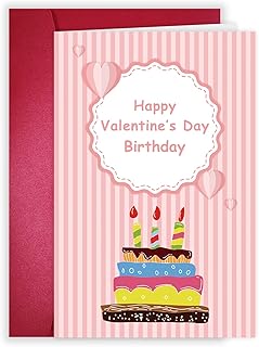 Carte de joyeux anniversaire pour la saint-valentin, belle carte de voeux d'anniversaire