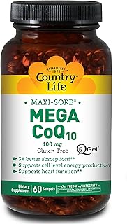 Country life maxi-sorb mega coq10 gélules, 100 mg, 60 gélules