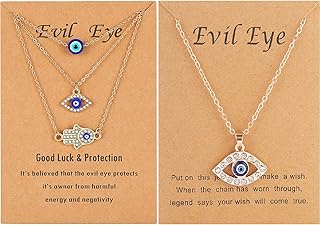 Lot de 2 colliers oeil punk pour femmes et filles, collier oeil punk
