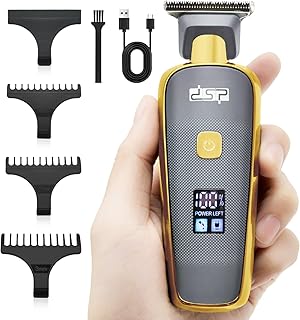 Mini tondeuse à cheveux électrique dsp pour hommes, rasoir sans espace avec peignes