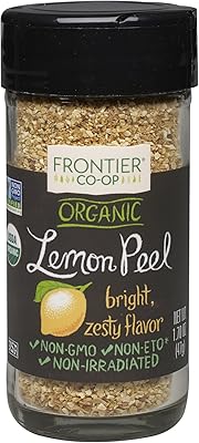 Granulés d'écorce de citron biologique frontier natural products - 174 oz, 47 g