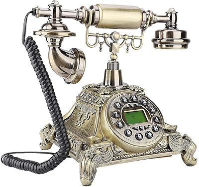 Téléphone vintage ms-5501a, téléphone numérique filaire classique européen antique avec cadran décoratif