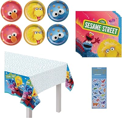 Le lot de fournitures de fête d'anniversaire sesame street elmo big bird