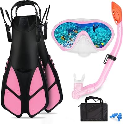 Ensemble de plongée pour enfants osdero avec palmes + masque panoramique