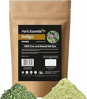 Poudre de teinture naturelle pour cheveux aux feuilles d'indigo herb essential