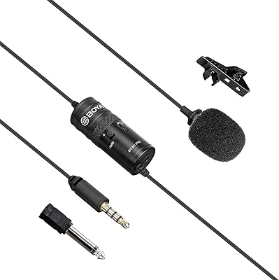 Microphone cravate professionnel boya by-m1 pro microphone à pince omnidirectionnel réduction de bruit