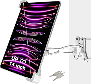 Support de tablette mural verrouillable antivol en plastique woolly avec verrou et clé