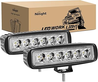 Nylight 18w lot de 2 phares antibrouillard led pour tout-terrain bateau