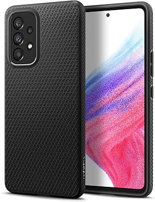 Couverture spigen liquid air conçue pour samsung galaxy a53 5g (2022) - noir