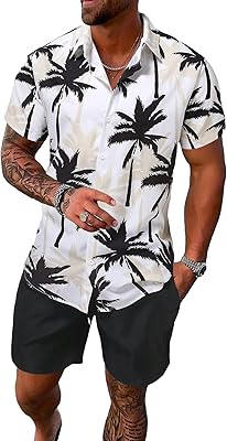 Ensemble de vêtements deux pièces pour homme georglitter, chemise à manches courtes