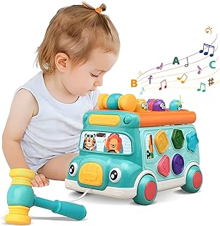 Mipigen push and pull school bus toy jouets éducatifs musicaux pour enfants