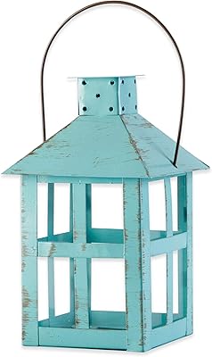 Lanterne décorative vintage kate aspen, bleue, xl (paquet de 1)