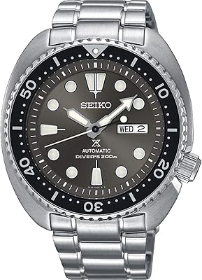 Montre seiko prospex "turtle " diver's 200m à cadran gris sunburst srpc23k1