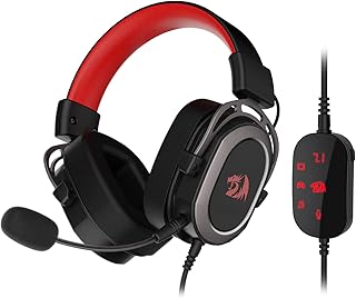 Casque de jeu filaire redragon h710 helios son surround 7.1 coussinets d'oreille