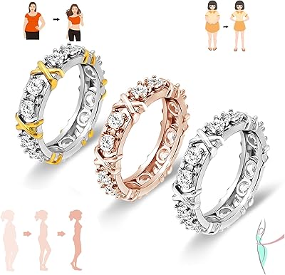 2-3pcs bague moissanite lymphatique pour femme pour perte de poids formant croix complète