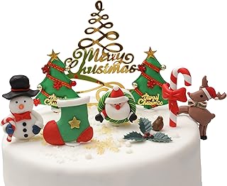 Décorations de gâteaux de noël (ensemble de luxe de 10 pièces) cupcakes pièces